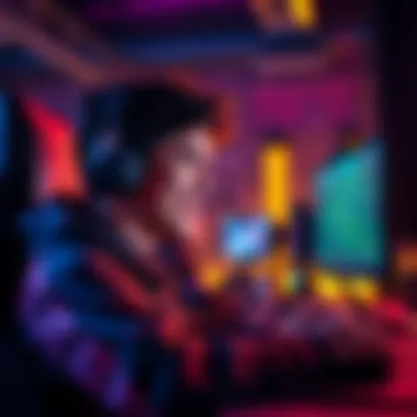 Gamer Enjoying Solo Queue A gamer smiling while playing solo queue on their gaming setup, highlighting a positive gaming experience with minimal PvP encounters.