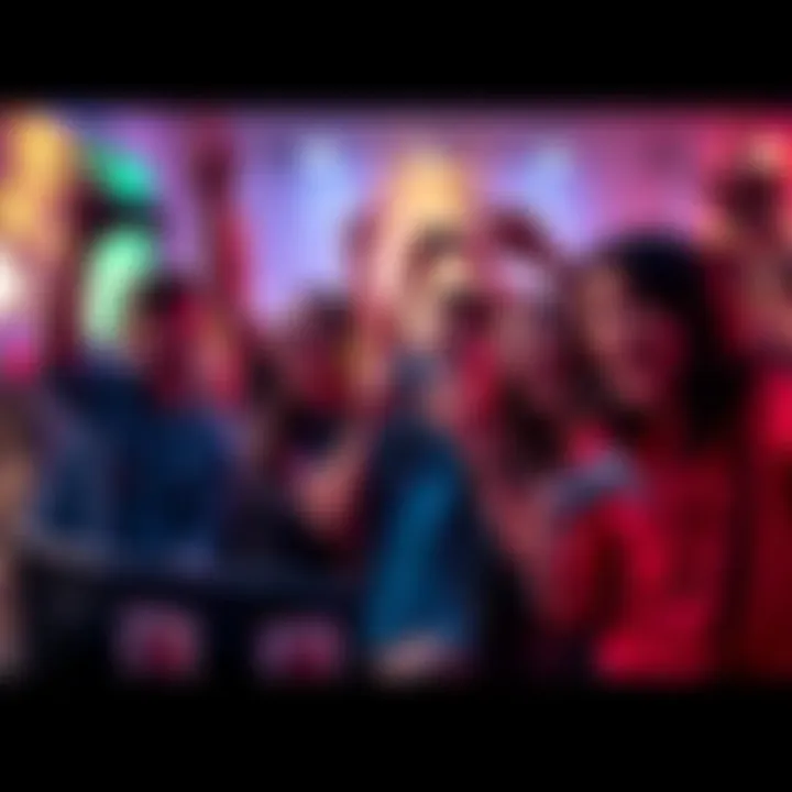 Gamer Excitement Group of gamers celebrating together with gaming controllers in a vibrant setting