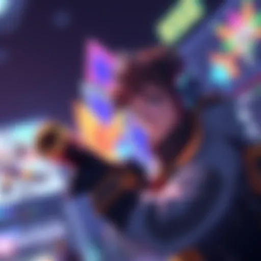 A focused gamer strategizing against RK5, showcasing a level 44 character with a Luck Cannon in hand, ready for battle in a vibrant game environment