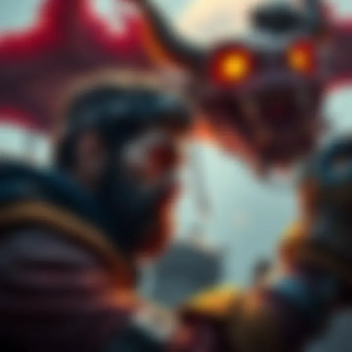 A gamer fights a challenging boss in a fantasy setting, showing determination on their face