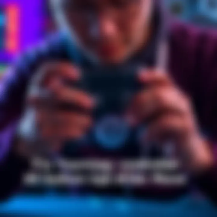 Gamer fixing controller A person inspecting a game controller with buttons malfunctioning after moving homes