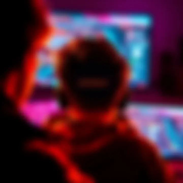 Gamer Frustrated with Lockout A gamer looking frustrated while staring at a computer screen displaying a lockout message after logging in.