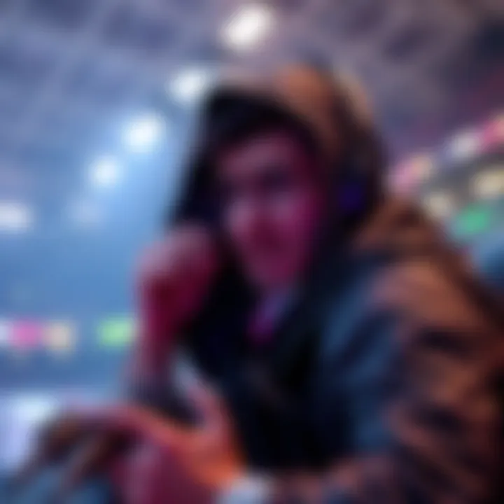 A gamer shows frustration while playing Reaper in a stadium setting, highlighting the character's struggle in this game mode.