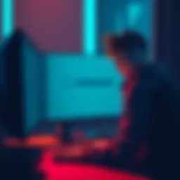 A gamer sits in front of a computer, showing a leveling screen with minimal progress and a frustrated expression