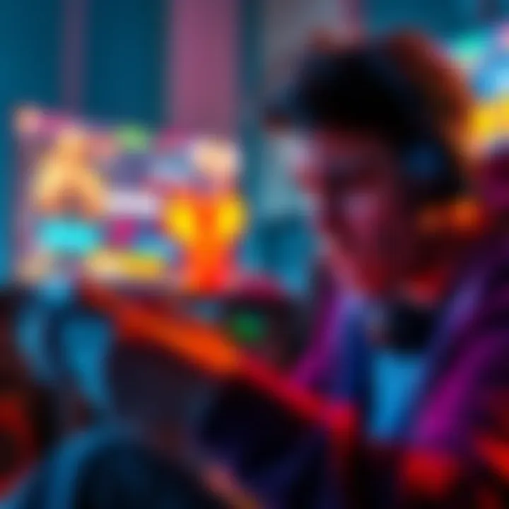 Gamer Frustration A gamer looks frustrated while playing on their mobile device, showing signs of anger towards cheating in games, with visuals of wall hacks and auto-locks on the screen.