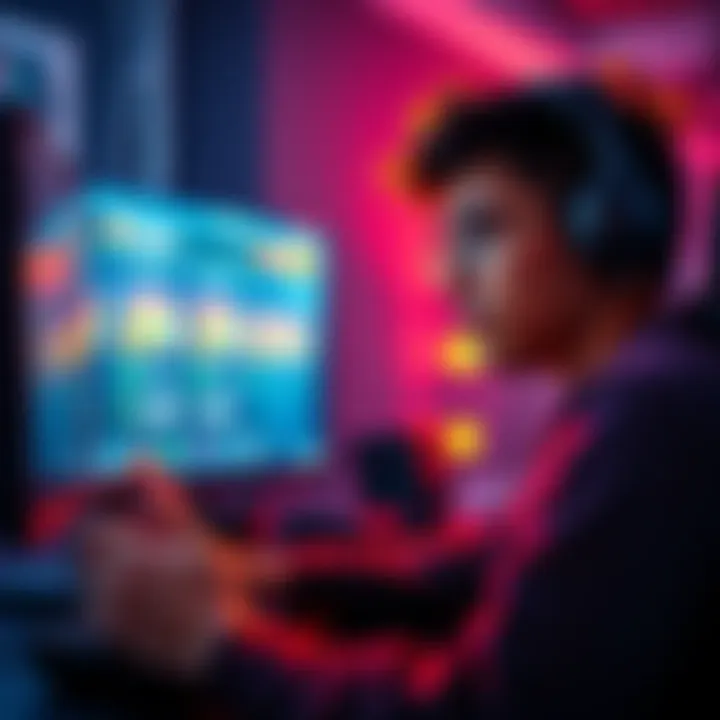 A player showing frustration while playing a video game, with a screen displaying a ranked match and a timer indicating a long duration.