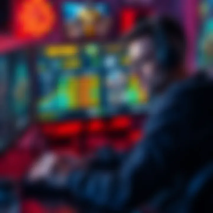A dedicated gamer showing disappointment while looking at Ultra skin pricing on a screen, surrounded by gaming setup