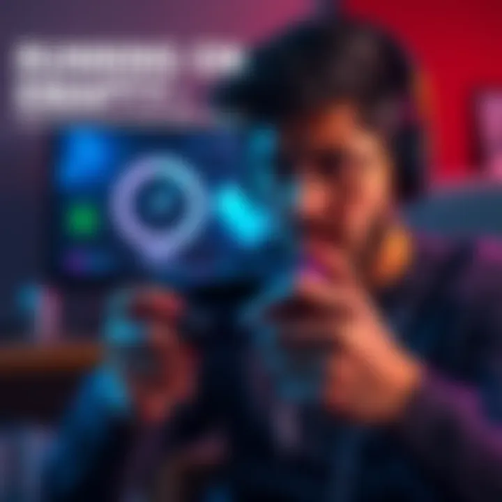 A gamer looks stressed while holding a game controller with an empty ammo gauge on screen, contemplating their next move using kinesis.