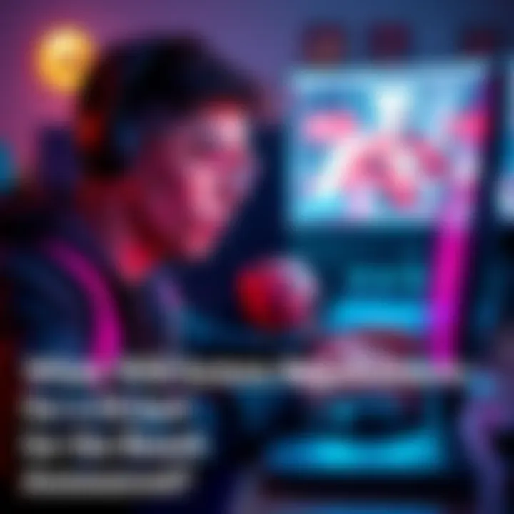 A person checking their laptop while looking excited about a new game