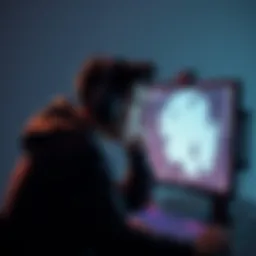 A gamer looking at a computer screen with Limbo game, expressing concern about self-teaching through forums.