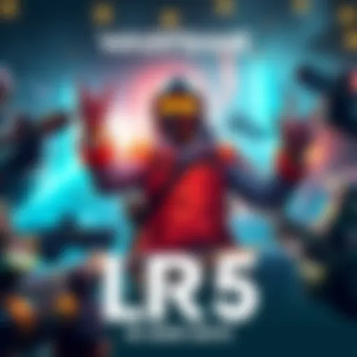 A gamer celebrating reaching LR5 after 200 login days, surrounded by favorite Warframes and weapons in a vibrant game environment