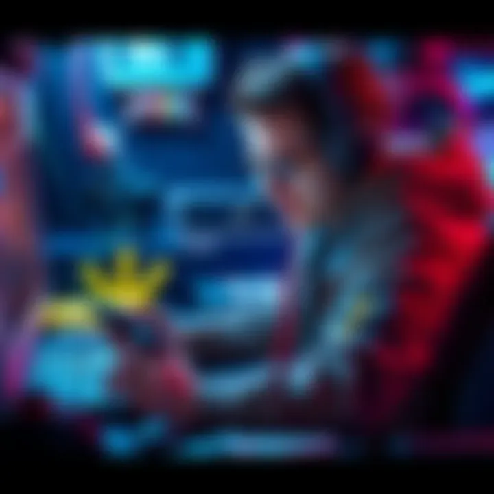 A gamer focused on a single metroidvania game, surrounded by gaming gear and snacks, immersed in play