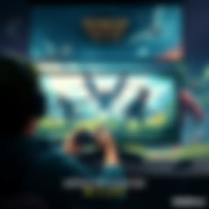 Gamer immersed in Monster Hunter Wilds A gamer sits in front of a screen, focused on the intense action of Monster Hunter Wilds, showcasing various monsters and vibrant landscapes.