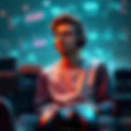 A gamer sits in front of multiple gaming consoles, looking thoughtful about the future of gaming technology.