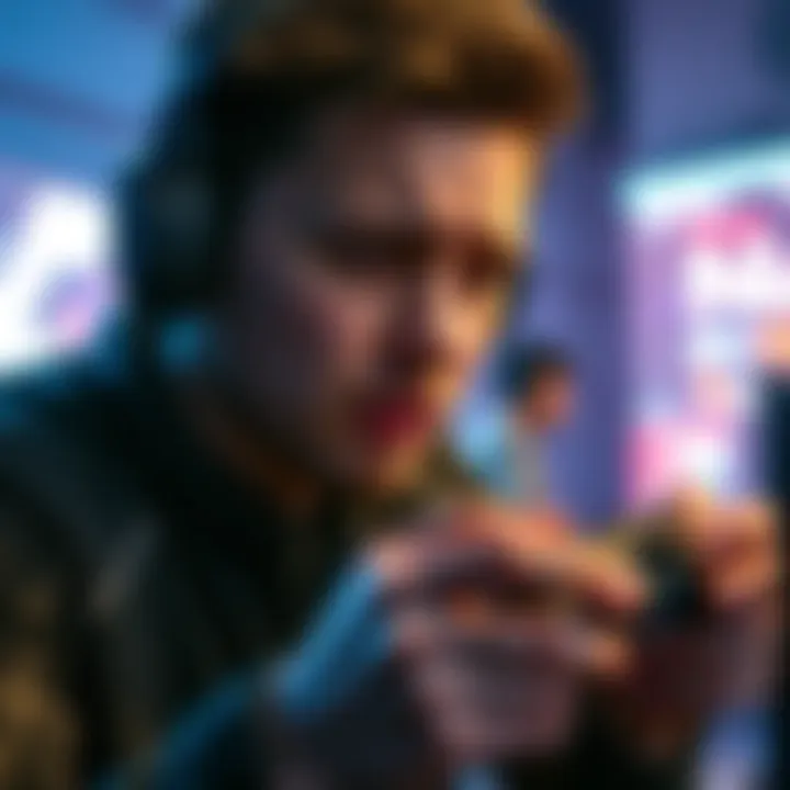 A gamer focused on finishing a tough video game level, showing determination and frustration on their face while holding a controller.