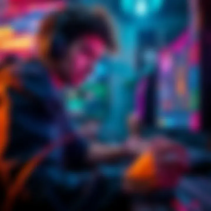 A gamer focused on their screen, strategizing to overcome tough obstacles in a video game