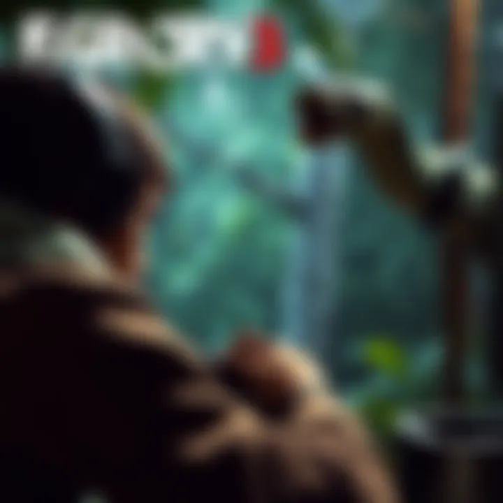 Gamer Overcoming Snake Fear in Far Cry 3 A gamer focuses on the screen while playing Far Cry 3, showing determination to face snake fears.