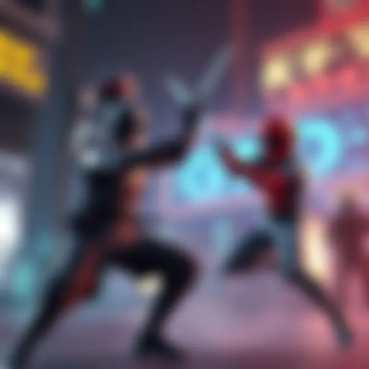A gamer skillfully parrying two Anodynes in an action-packed scene