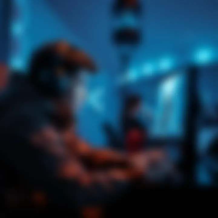 Gamer playing Death Stranding Part 2 A gamer intensely focused on the screen while playing Death Stranding Part 2