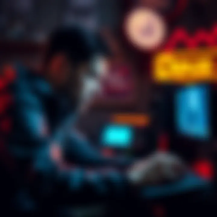 A gamer focused on playing the original Deus Ex, immersed in the game with a retro gaming setup