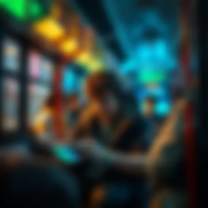 A gamer focused on their Steamdeck while sitting on a bus, surrounded by other passengers quietly observing.