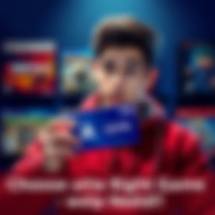 A gamer contemplates which game to buy with a $25 PlayStation gift card, surrounded by popular game titles like Resident Evil 8 and Undertale