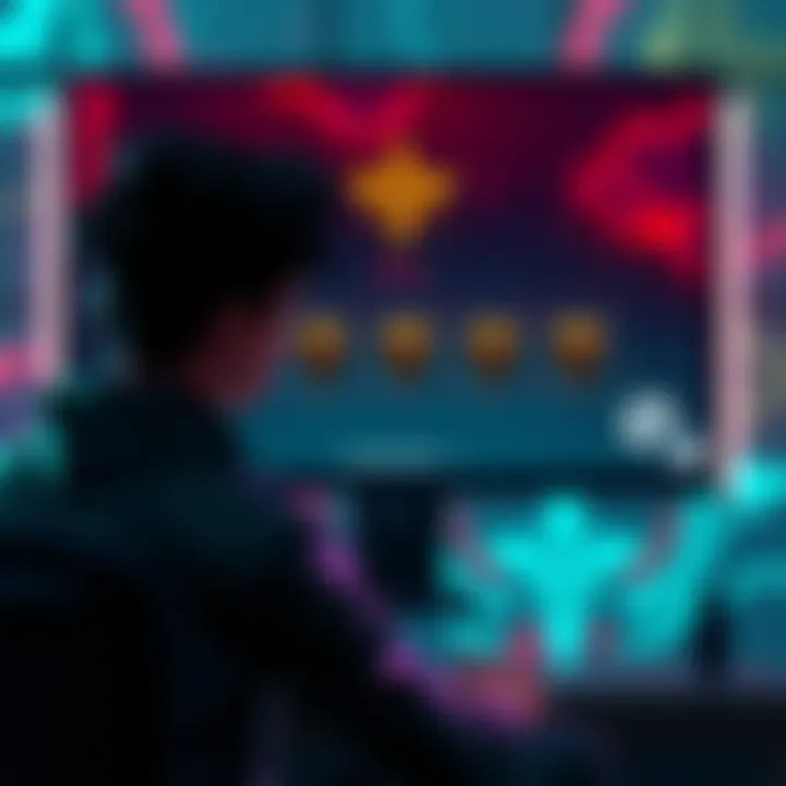 A gamer sits in front of a screen displaying seven regal aya, deep in thought about whether to wait for new prime frames.