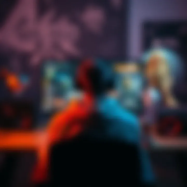 A gamer sits in front of a computer with a DS1 game on the screen, showing excitement for their first playthrough.