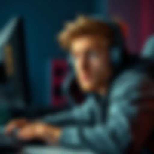 Gamer questioning private accounts A gamer looking concerned while playing on a computer, discussing the impact of private accounts on gameplay fairness