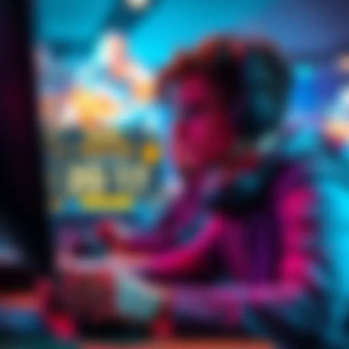 Game player reacting quickly A gamer focused on a screen with a timer, displaying fast reaction times in gaming