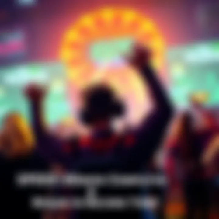 Gamer Celebrates Record Finish A gamer cheers with raised arms after completing the game Requim, timer showing nearly at zero, reflecting excitement and relief after a close victory.