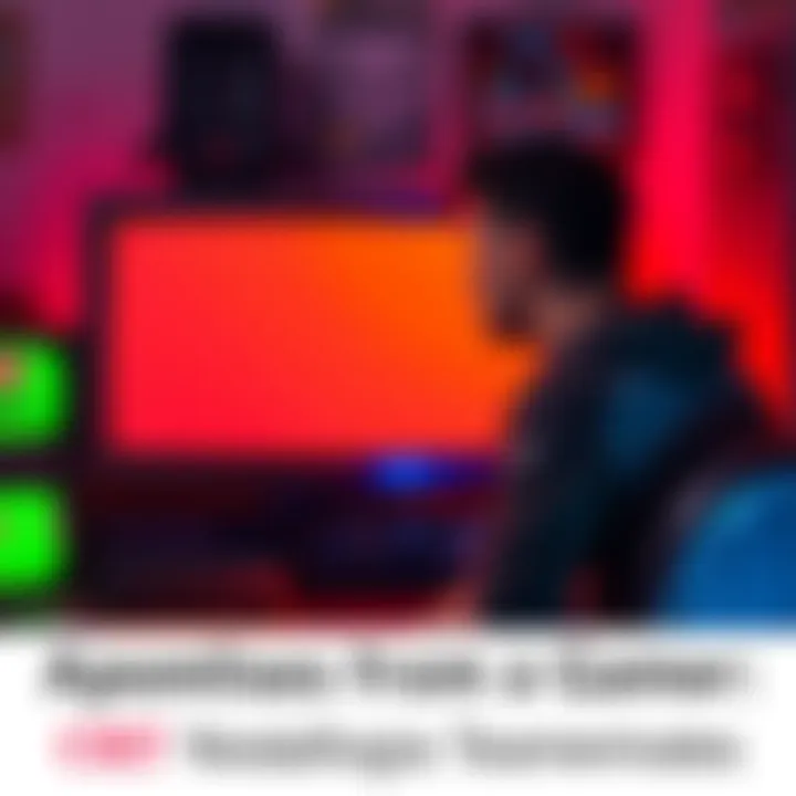 A gamer looks thoughtfully at a vintage CRT screen, surrounded by retro gaming equipment and nostalgic memorabilia.