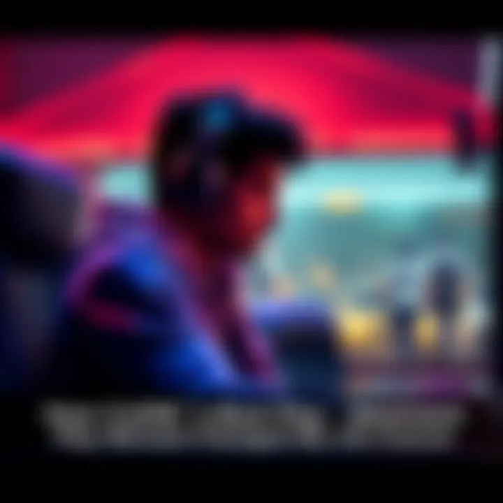 A gamer sitting at a desk with a gaming headset, looking thoughtful after an impactful moment in Call of Duty Mobile