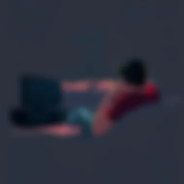 A thoughtful gamer sitting on a couch, looking at a gaming console that is turned off, symbolizing six months without gaming.