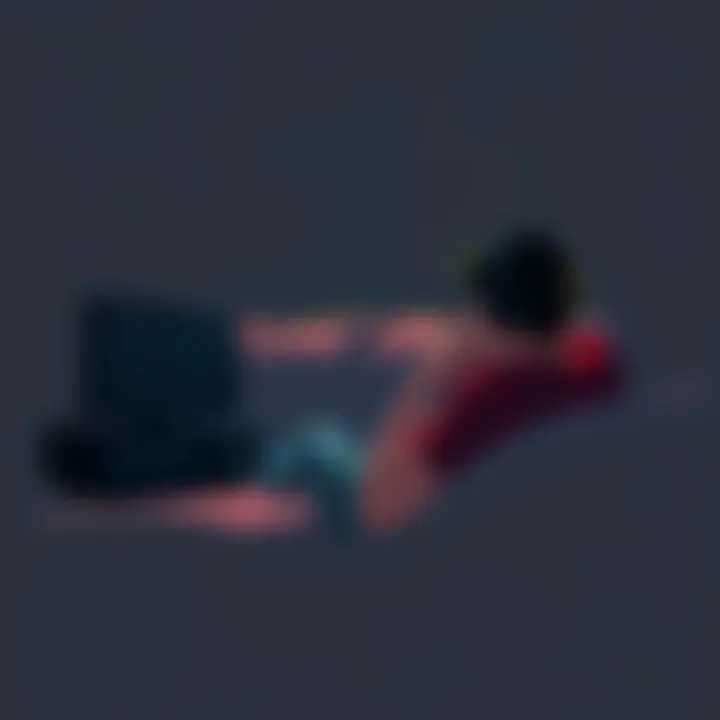 A thoughtful gamer sitting on a couch, looking at a gaming console that is turned off, symbolizing six months without gaming.