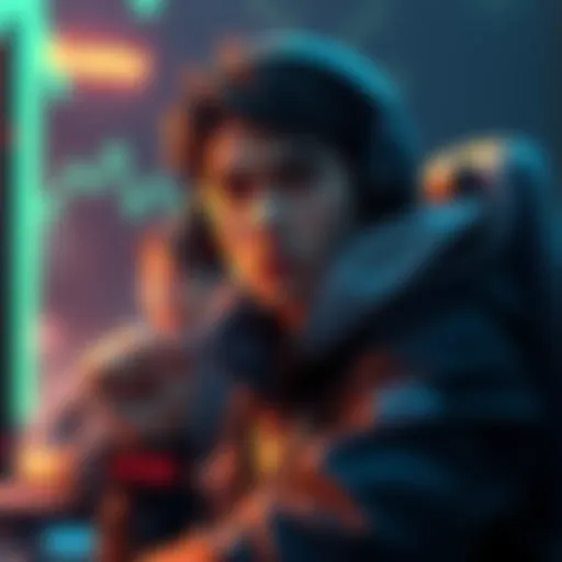 A gamer looks concerned as they contemplate not playing Brig, holding a Brig skin to give away to others.