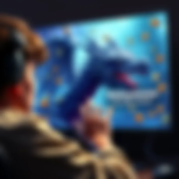 Gamer regretting spending money on runestones A gamer looks disappointed while staring at their screen filled with runestones and a dragon portrait, showing a blend of excitement and regret over spending too much money.