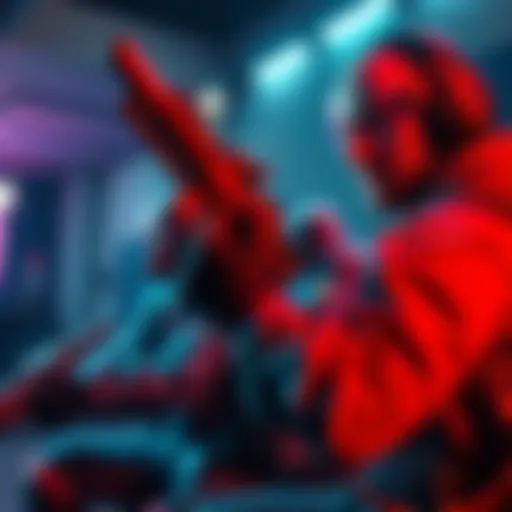 A gamer holding a trusted weapon while in an intense gaming session