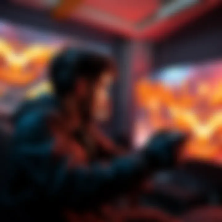 Gamer playing on SD OLED A gamer enjoying a vibrant SD OLED screen while playing Half-Life 2, showcasing vivid graphics and focused concentration.