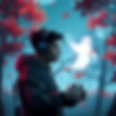 A gamer looks frustrated while searching for a ghost in a digital landscape filled with trees and shadows.