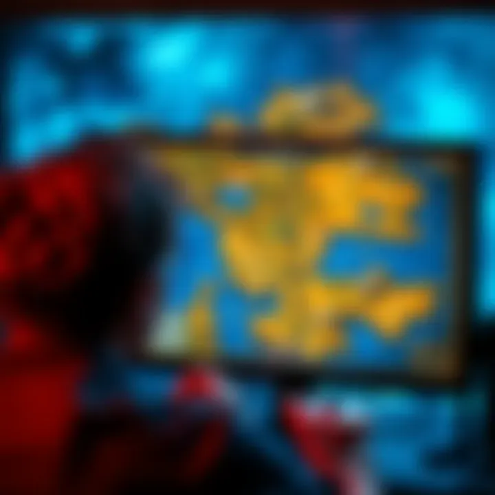 A gamer looking at a video game map on screen, frustrated while trying to find the last piece for 99.5% completion in Aria of Sorrow.