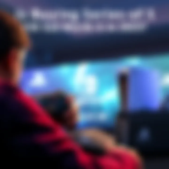 A gamer looking at a Series S console with a PS5 and SWITCH in the background, contemplating a budget-friendly gaming option.