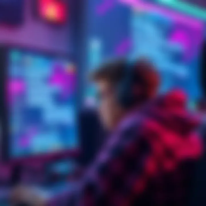 A gamer looking puzzled at their screen as Russian characters flood the chat during an online game lobby