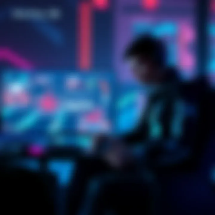 A focused gamer sitting in front of a screen, planning strategies for Halo Infinite's online matches with a controller in hand.