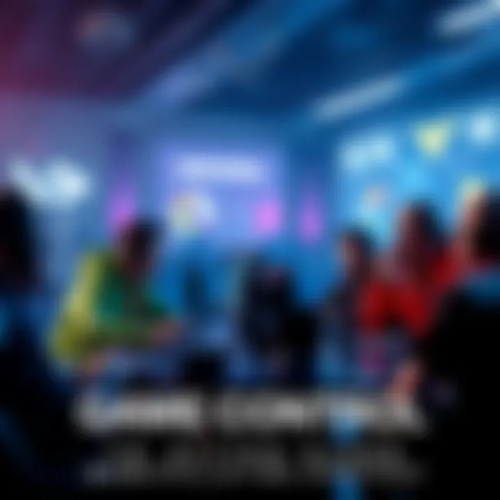 A group of elite gamers discussing strategies in a competitive gaming environment, highlighting social dynamics and the impact of their influence.