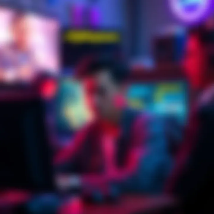 Casual gamer struggling with Cyberpunk 2077 A casual gamer looks frustrated while playing Cyberpunk 2077, surrounded by game accessories and a screen displaying complex game mechanics.