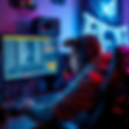 A gamer looks confused while trying to understand a mod system on their computer screen, surrounded by gaming gear.