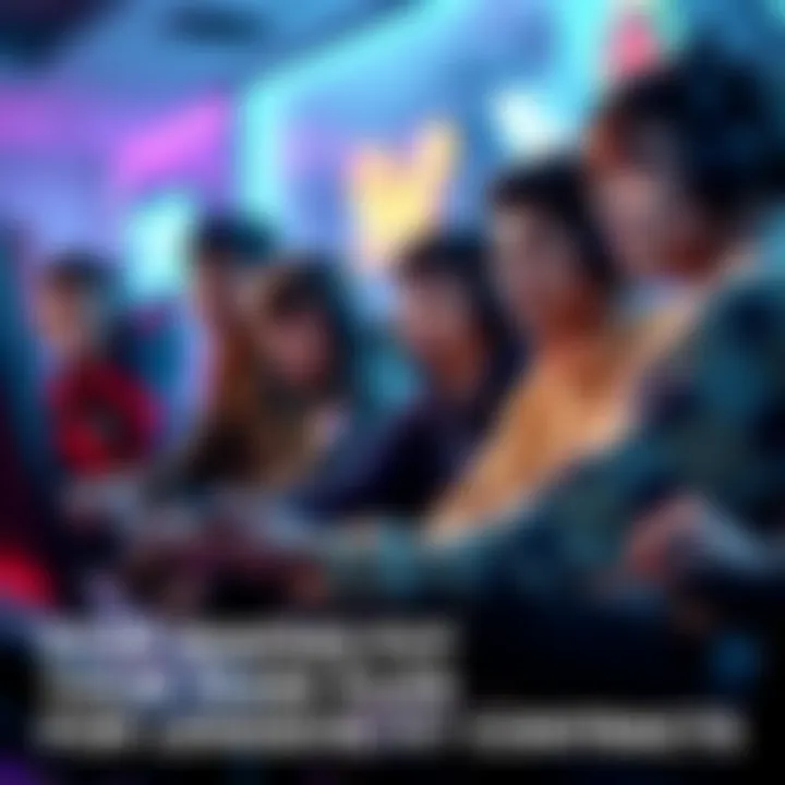 A group of gamers sitting together, discussing strategies for teamwork in a gaming session, with a focused look on their faces.