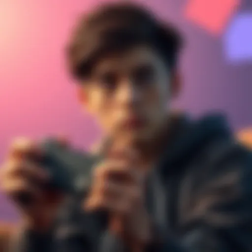 A gamer looks pensive while holding a controller, contemplating the story in a video game.