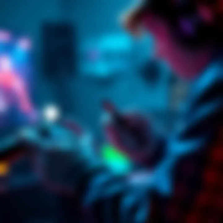 A gamer playing video games with three fingers on the controller, focused and engaged in the action.